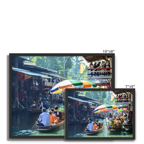 Thailand Floating Market Bangkok Framed Photo Tile