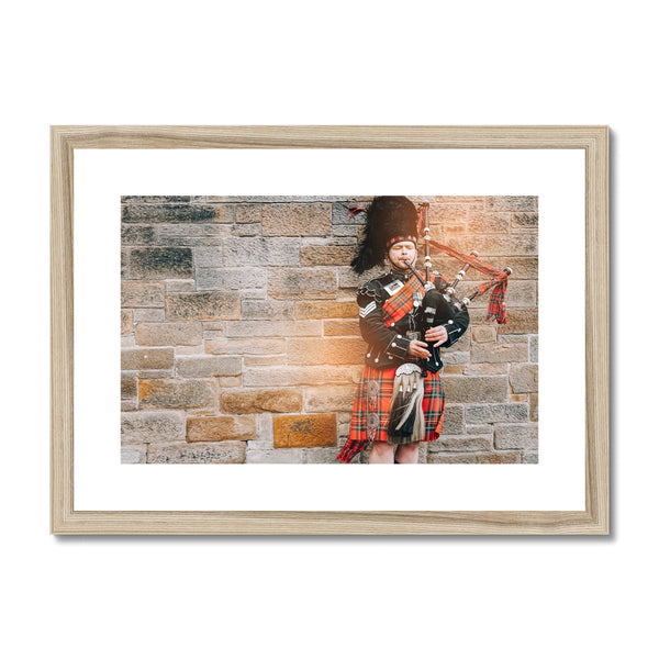 Scotland Traditional Dress with Bagpipes Framed & Mounted Print