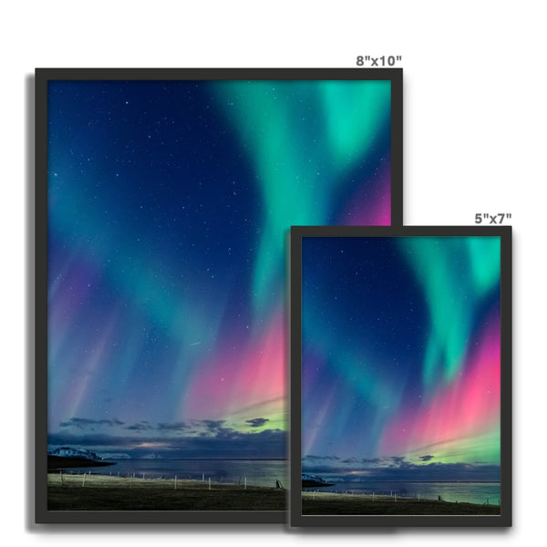 Iceland Northern Lights Framed Photo Tile