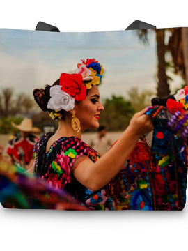 Mexico Folkloric Dance Canvas Tote Bag