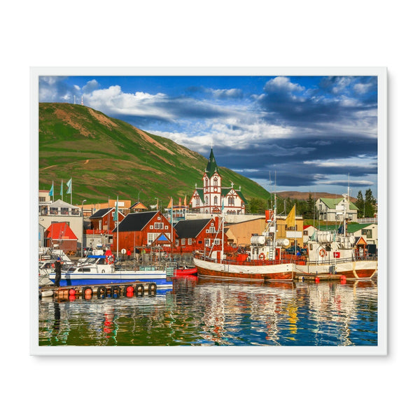 Iceland Husavik Framed Photo Tile