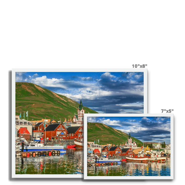 Iceland Husavik Framed Photo Tile