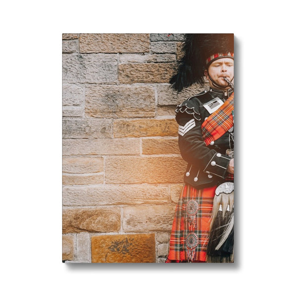 Scotland Traditional Dress with Bagpipes Canvas