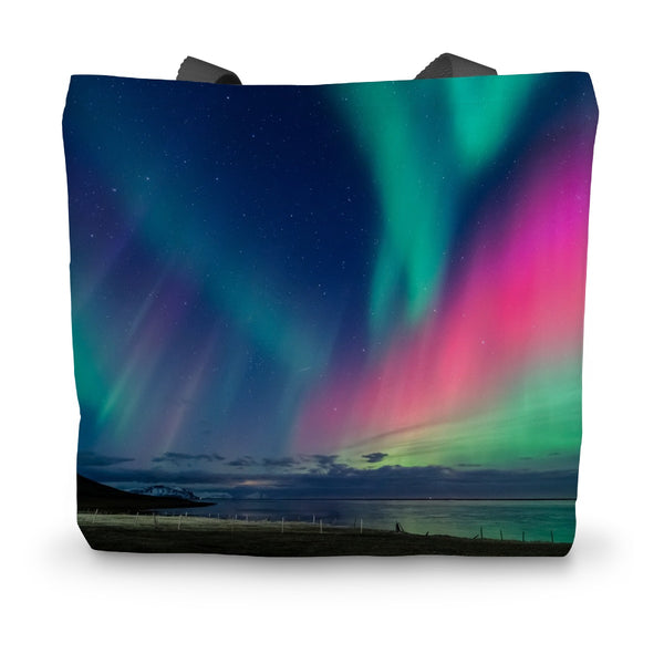 Iceland Northern Lights Canvas Tote Bag
