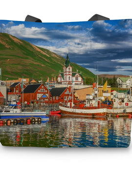 Iceland Husavik Canvas Tote Bag