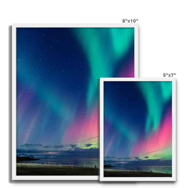 Iceland Northern Lights Framed Photo Tile