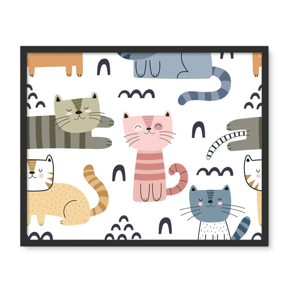 Cute Cats Framed Photo Tile